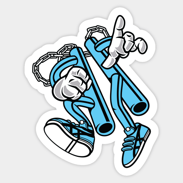 Cool Double Stick Man Sticker by LineXpressions